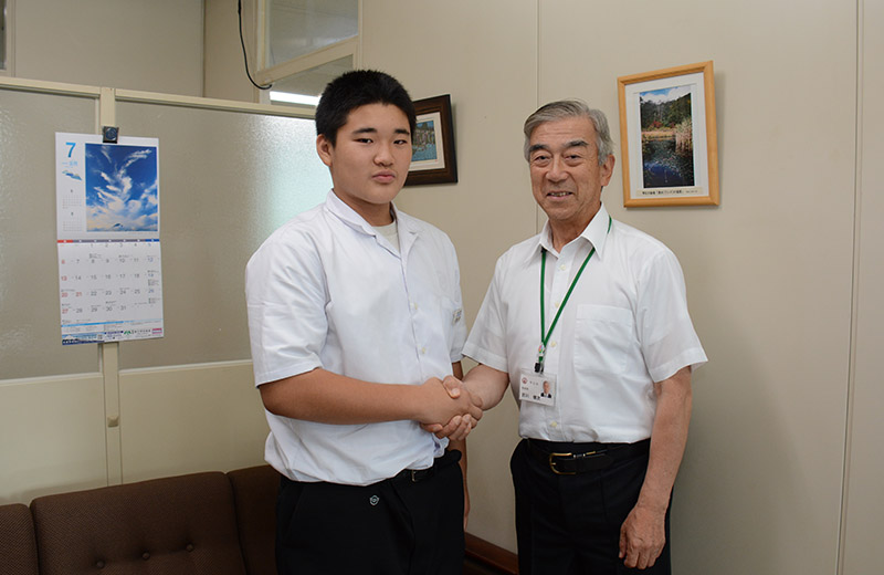 須藤駿さんが県中体柔道優勝・全国大会出場