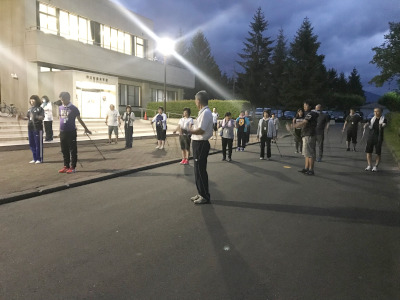 ナイター教室暗い中歩くの楽しい