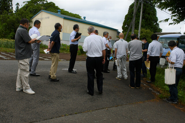 現地に出向いて点検を行いました