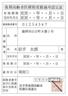 限度額適用認定証