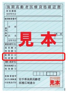 後期高齢者医療制度 限度額適用認定証及び限度額適用・標準負担額減額