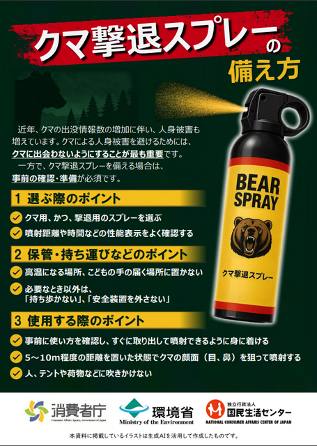 クマ撃退スプレーポスター